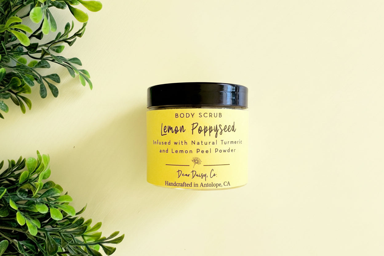 Lemon Poppyseed Body Scrub + Moisturizer
