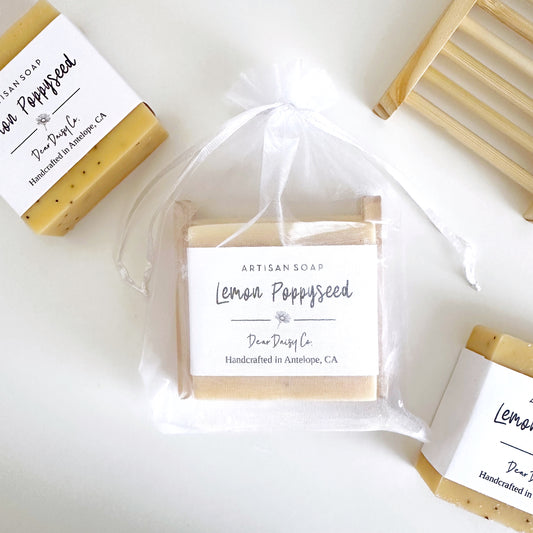 Gift Bag - Lemon Poppyseed Bar Soap + Draining Soap Dish